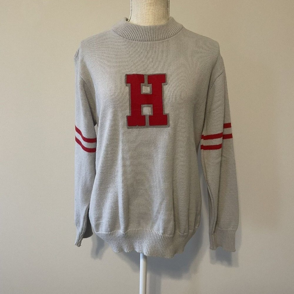 Vintage Harvard Sweater Mens Medium Long Sleeve H Logo Marlomar